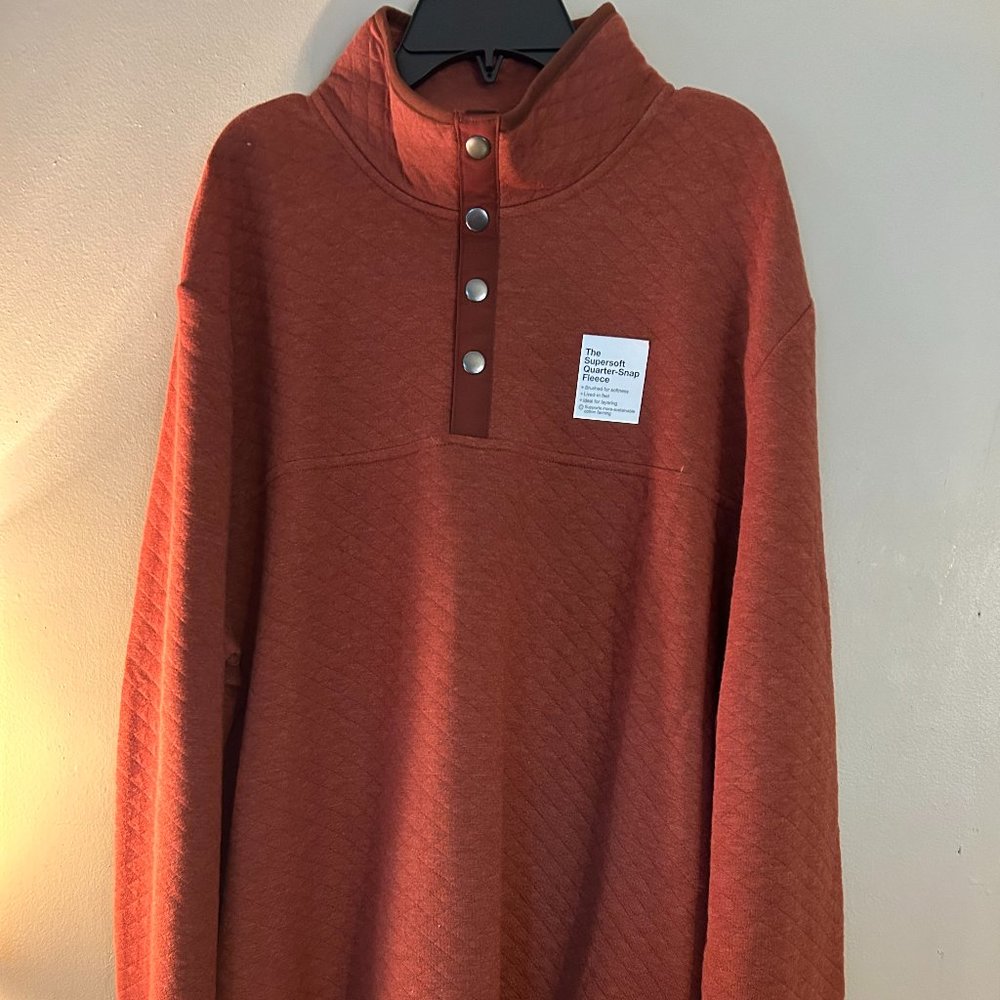 Sonoma men's quilted pullover Size XXL clay color